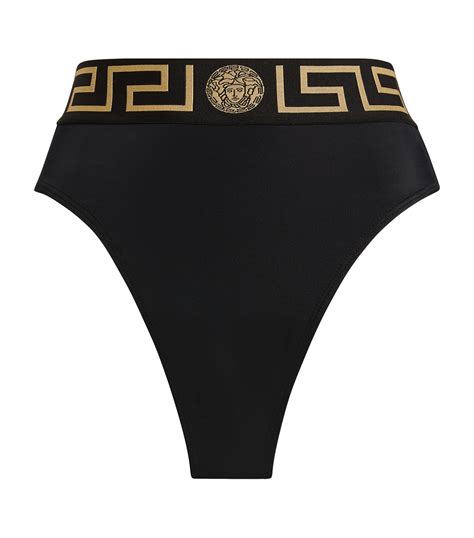 versace black bathing suit|versace high waisted bikini bottom.